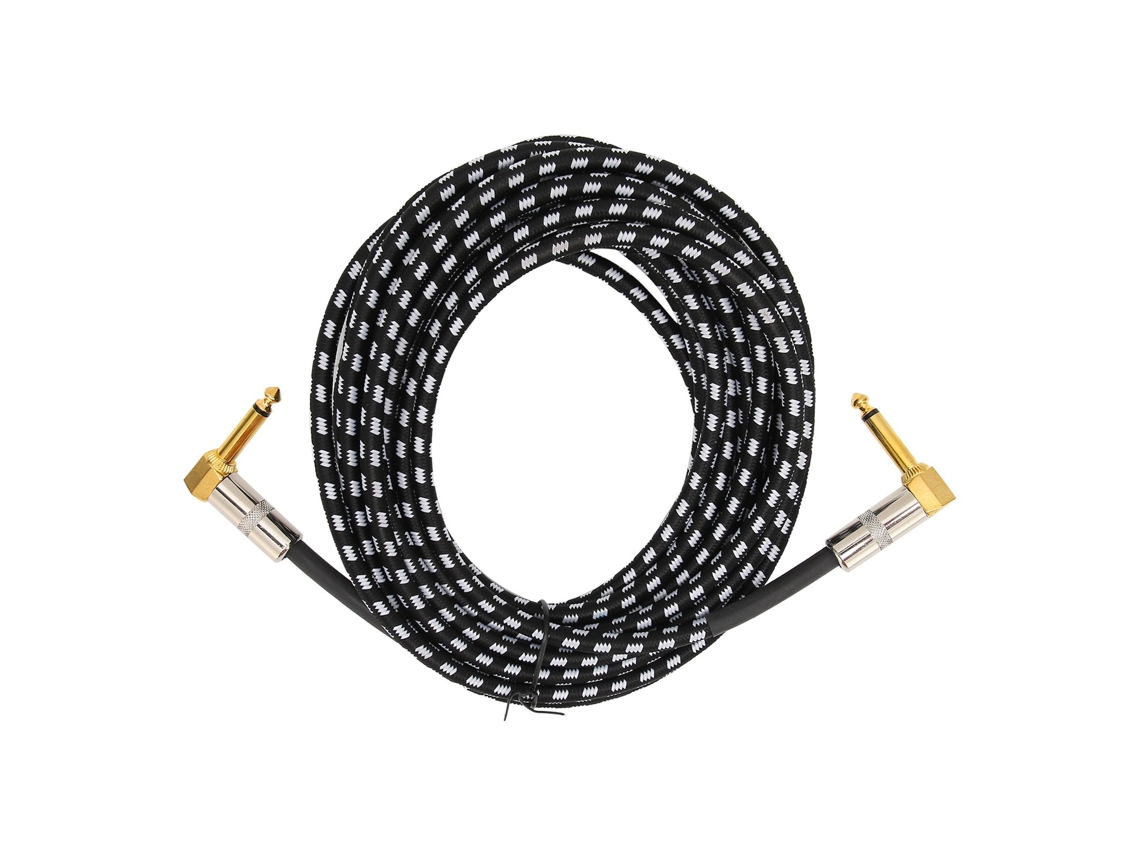 Cabo de Guitarra Elétrica 6m, 6.35mm, Conector Fêmea, AWG24, Cobre Sem Oxigênio, JD6213