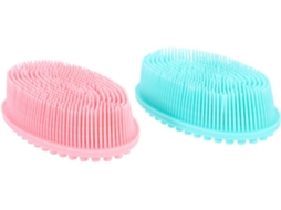 Lurelia Pack De 2 Escovas De Banho Para Bebé, Silicone Macio, Dupla Face E Pega Ergonómica, Uso Diário Suave