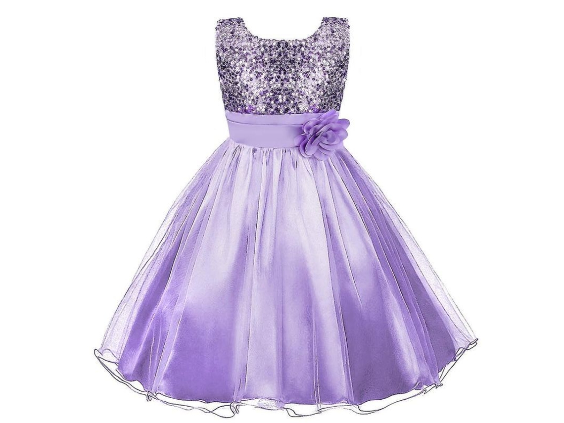 2026 vestido de Princesa para Meninas com Strass e Tule para Festas de Aniversário e Casamentos 3 12 Anos 110 Cm Púrpura