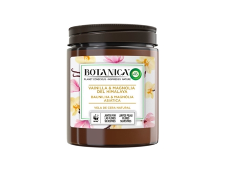 Air Wick Botanica Vela Aromática De Cera Natural, Aroma Vainilla Y Magnolia Del Himalaya Pack 6