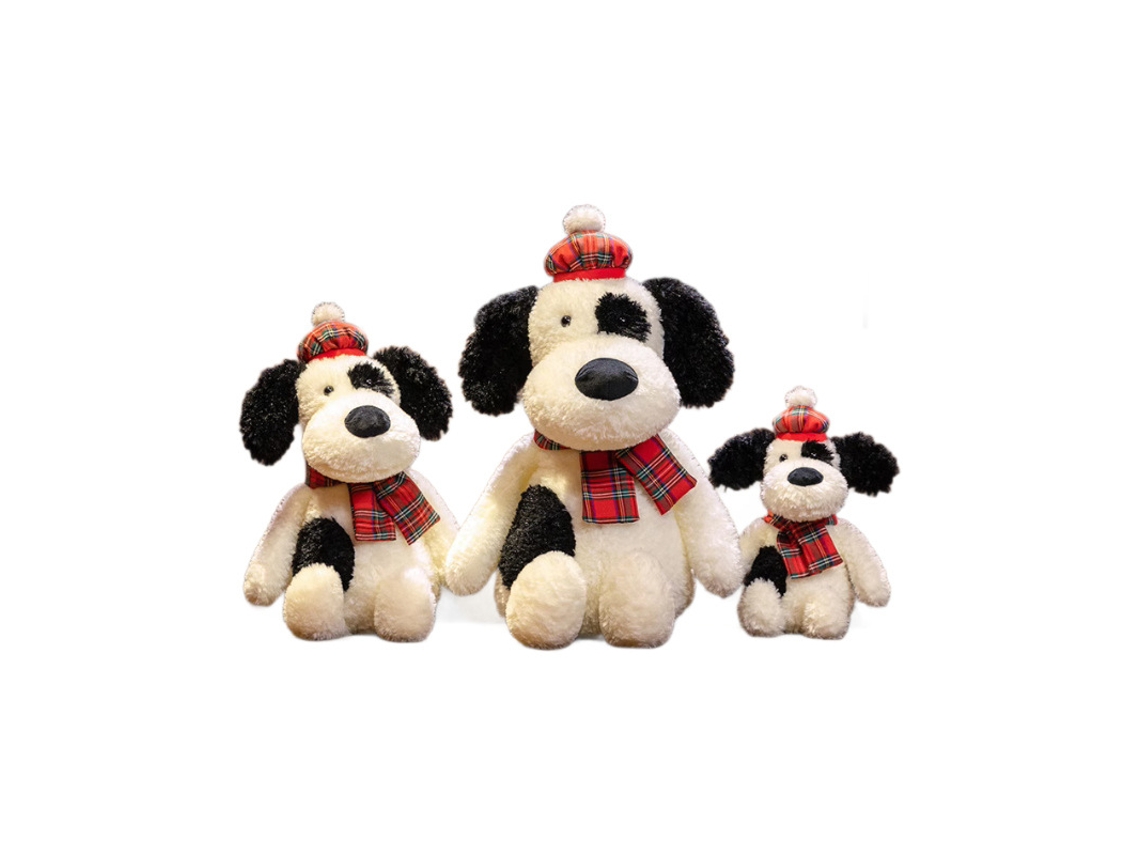 Cachorro de Pelúcia Estilo Britânico com Lenço e Chapéu, Raça Dálmata, Boneco Decorativo, Cor Conforme Imagem CHABERLU