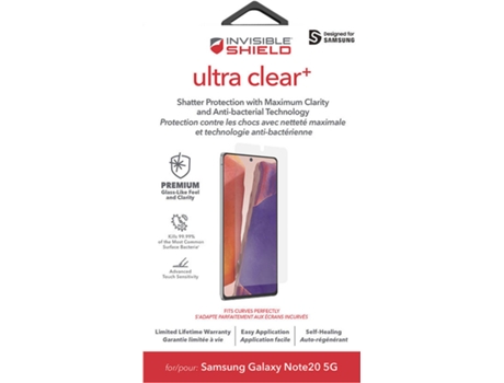 Película de Vidro Samsung Galaxy Note 20 INVISIBLE SHIELD Vidro Ultra Clear