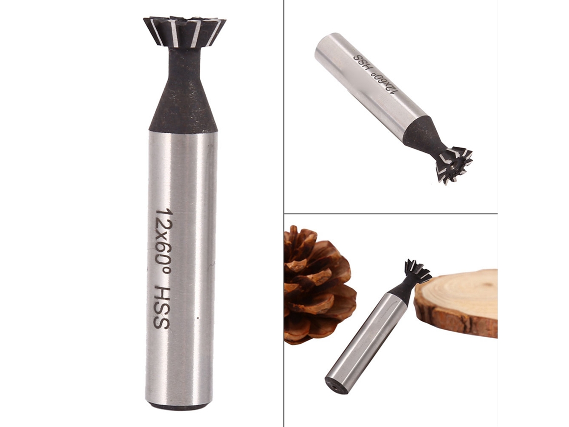 Laxiscreed Fresa De Encaixe Comitada De 12 Mm Para Fresadoras Com Ângulo De 60 Graus