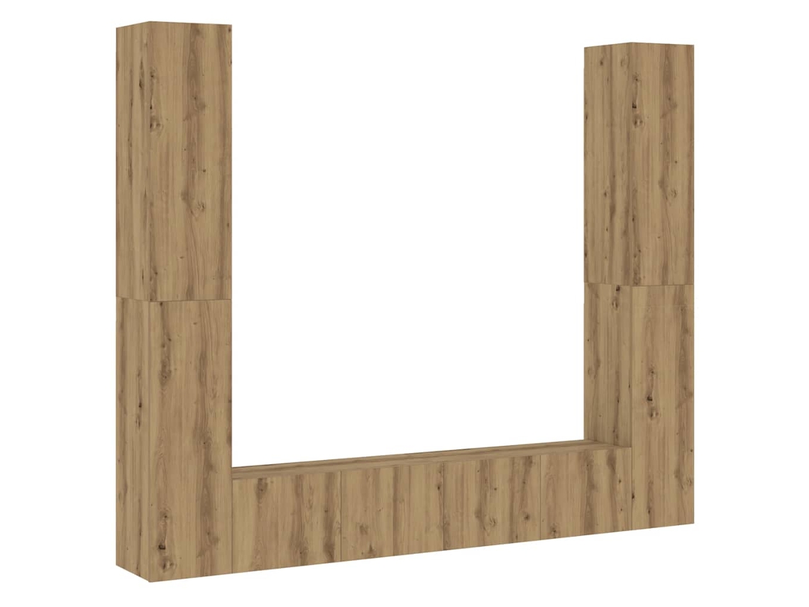 Tv Cabinet Set, Tv Cabinet Sets Vidaxl Marrom Madeira Processada (n/a)