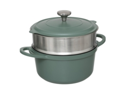 Caçarola com Cesto e Utensílios 24 Cm Alumínio Fundido Verde FIVE