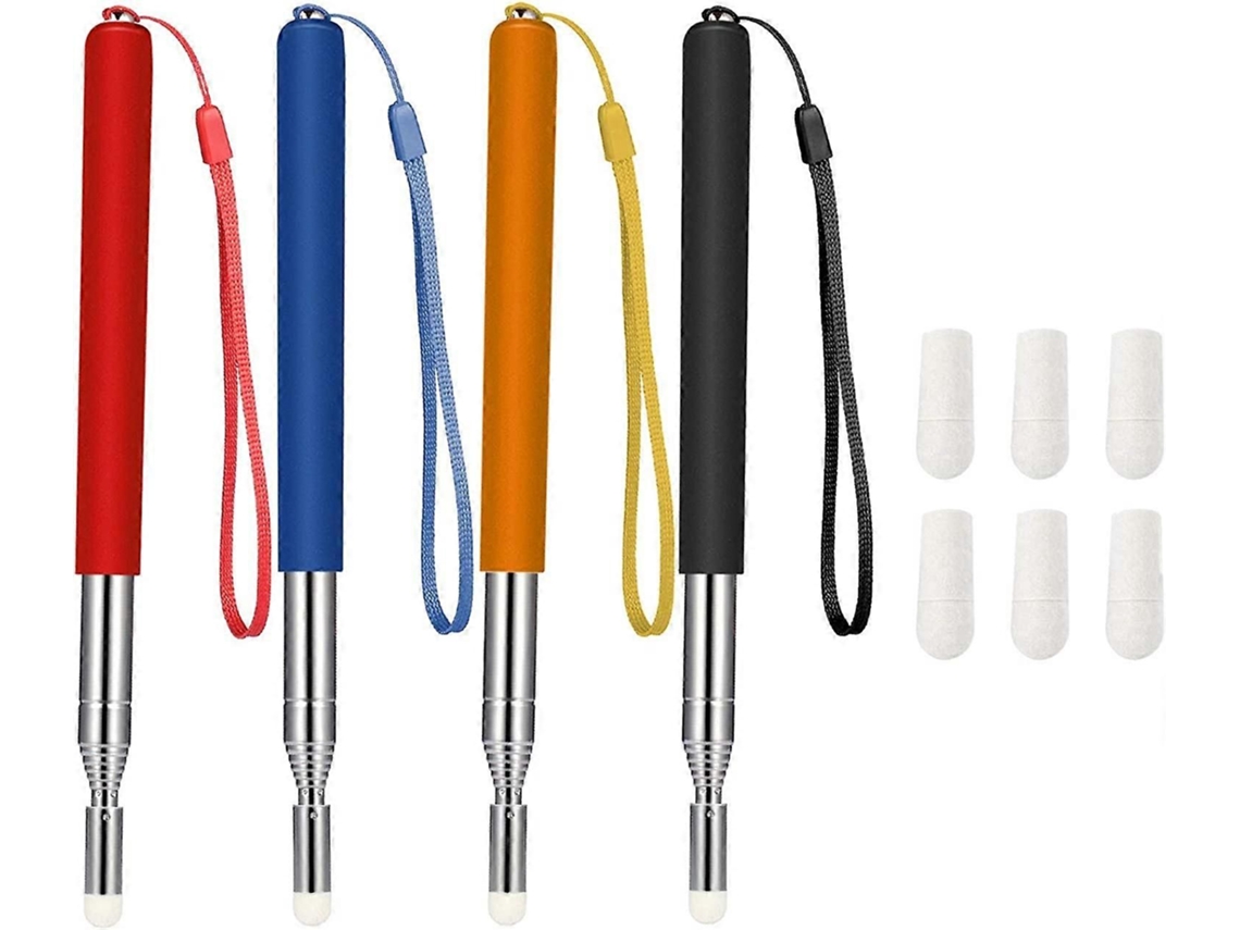 4 Ponteiros Retráteis Para Professor, Para Quadro Branco De Ensino, Com Cordão E 6 Canetas De Feltro Extra (39 Polegadas)