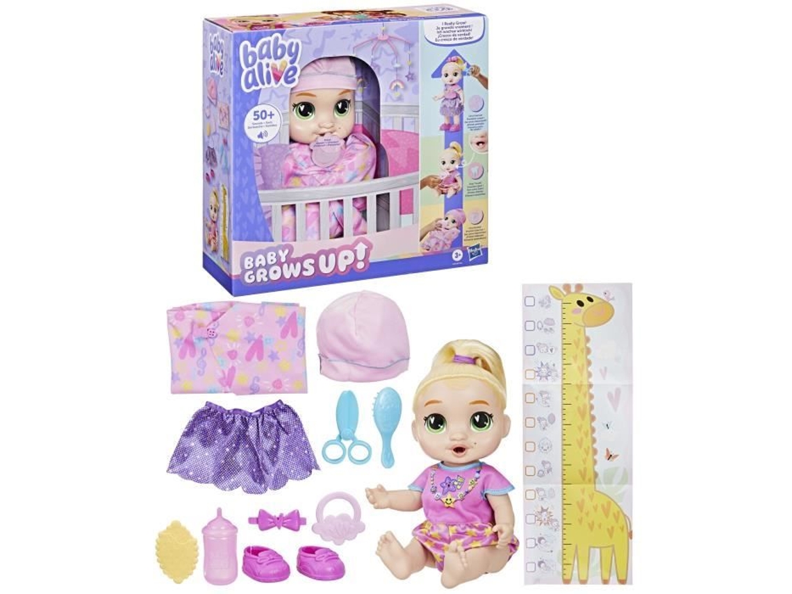 Baby Alive Bebê Cresce Lala Googoo, Conjunto De Boneca Interativa, Com Mais De 75 Sons E Frases, A Partir De 3 Anos. Hasbro