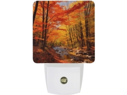 Luminária de parede LED com acionamento automático, sensor crepuscular, ideal para cabeceira de quarto.