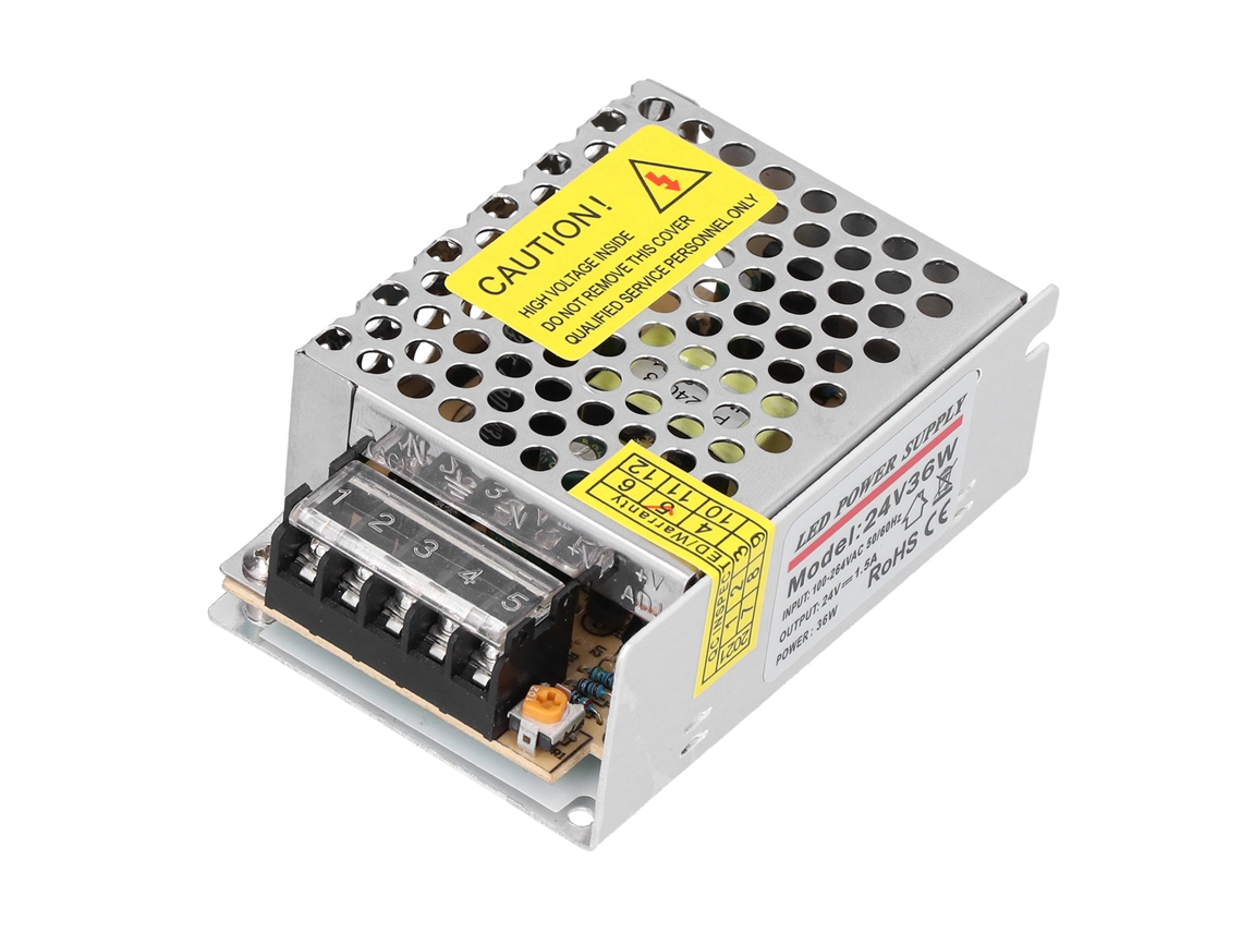 Fuente de Poder Regulada Switching 36w 24v 1.5a Transformador para Luces Led Equipo Eléctrico