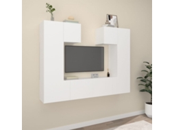 Vidaxl Conjunto Móveis De Tv 6 Pcs Madeira Processada Branco