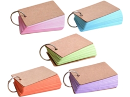 Carnet De Notes Vierge Com Anneau En Fer, 5 Livres De 50 Folhas Em Papel Léger Para Uso Quotidien