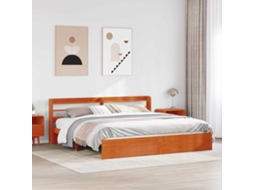 Vidaxl Estrutura da Cama 2 Pcs Marrom Cera Madeira de Pinho Sólido
