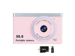 Câmera Digital Compacta 4k Hd De 24 Polegadas, Rosa Claro, Pesando 32 G.