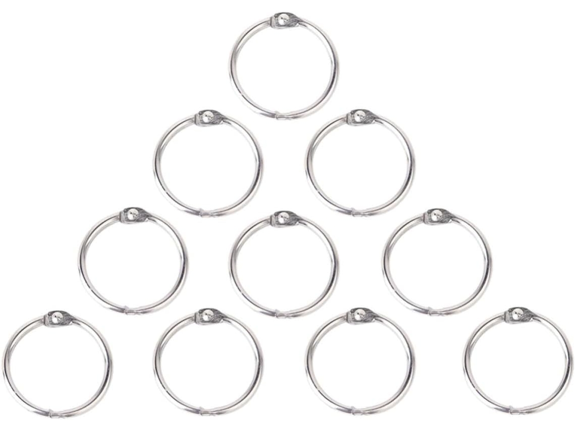 Anneaux Articulés Lote De 10 Peças Para Álbum Scrapbooking 65mm Em Metal Nickelé Argenté Para Álbuns De Fotos