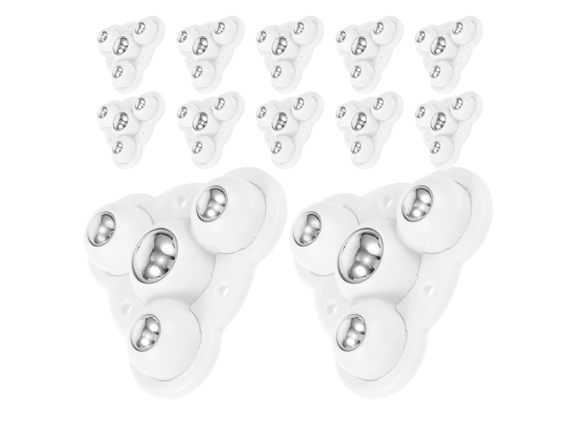 Conjunto De 12 Rodízios Autoadesivos Giratórios 360° Para Móveis, Mini