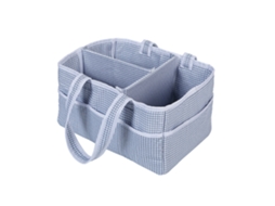 Cesta organizadora de fraldas de bebê para armazenar fraldas, brinquedos e itens essenciais para bebês.