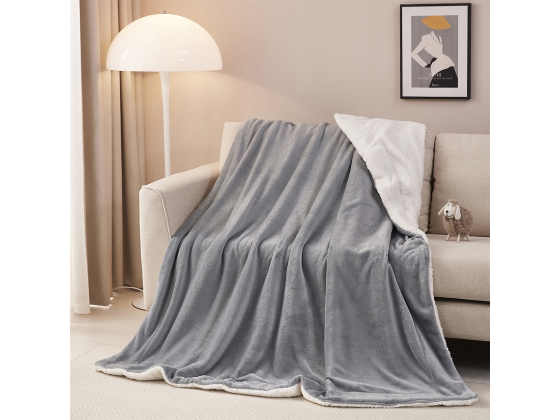 Cobertor De Lã 150200cm, Cobertor Para Almoço, Adequado Para Sofá-cama - Grosso, Quente, Macio E Felpudo Para Uso No Inverno