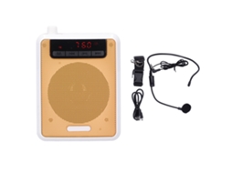 Aetheria amplificador de Voz Portátil Recarregável com Microfone Fio e Cinto para Professores Laranja