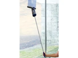 ECODE® Limpa-vidros elétrico com aspiração, sem fios, bateria de lítio, filtro HEPA, 2 panos de microfibra, depósito amovível de 200 ml, ECO-358