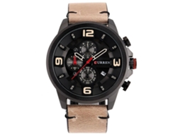 Reloj De Pulsera Hombre Curren De 6 Manecillas Calendario Cuero Pu Quartz Impermeable