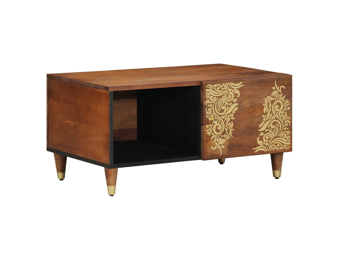 Vidaxl Mesa De Centro Marrom Mel 80 X 50 X 40 Cm