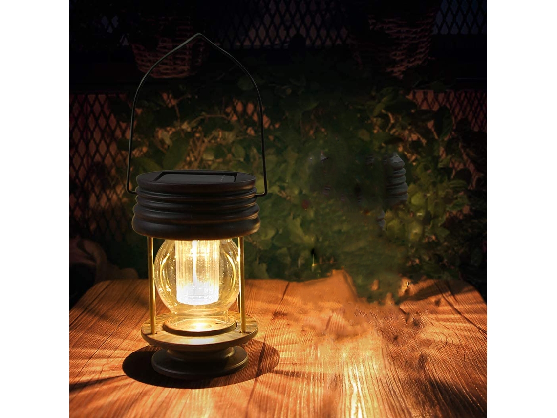 Lanterna Solar Luzes Solares Suspensas Ao Ar Livre 1 Pacote Lanternas Led Impermeáveis Movidas a Energia Solar Design Vintage Para