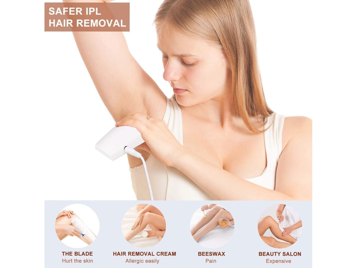 Dispositivo Ipl De Remoção De Cabelo Permanente Painless 990.000 Flash 5 Níveis Para Todo O Corpo
