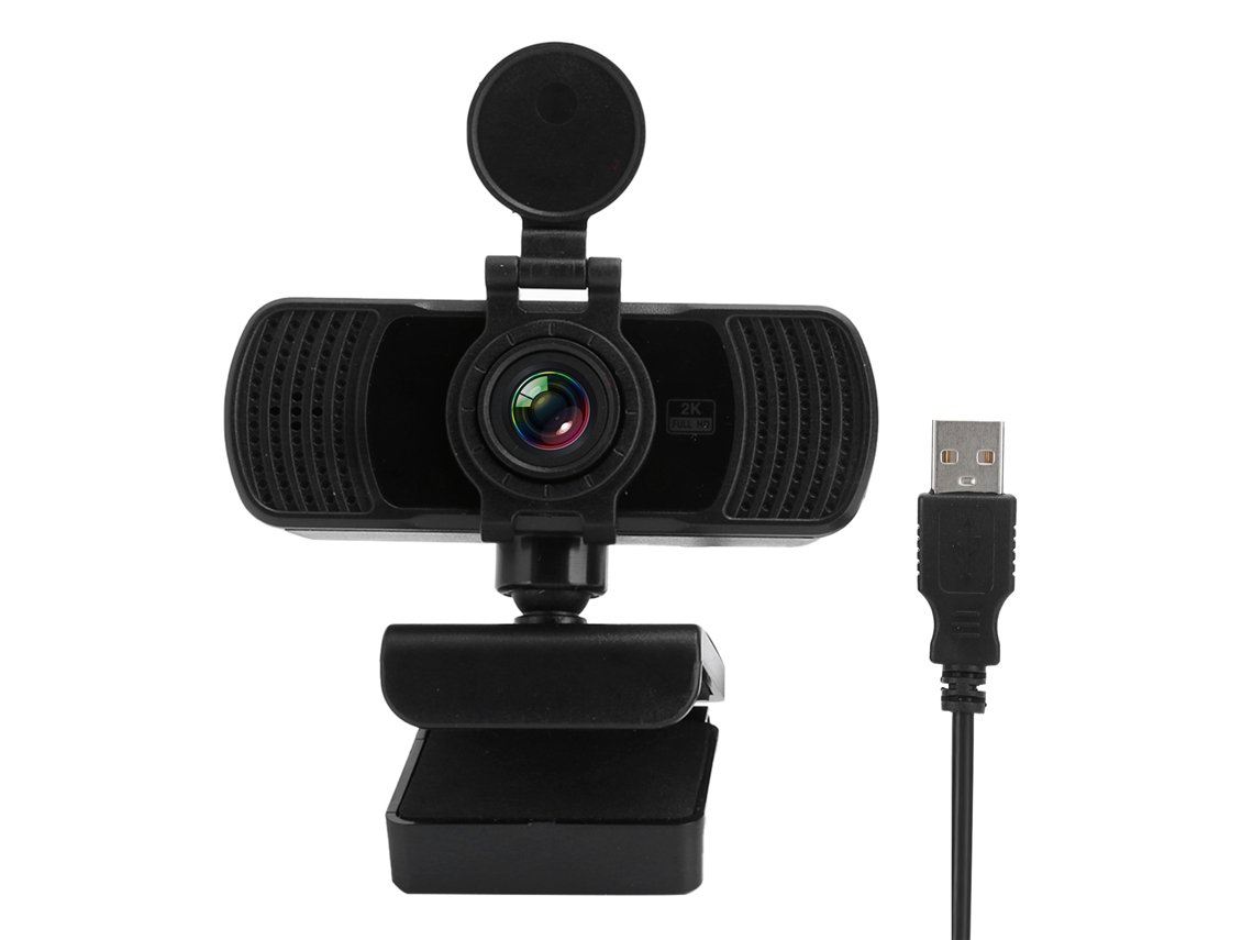 Webcam Hd Usb 2k/1440p Transmissão Ao Vivo Câmera Para Computador De Mesa Microfone Embutido Pc06 Brilvibera (pc 06)