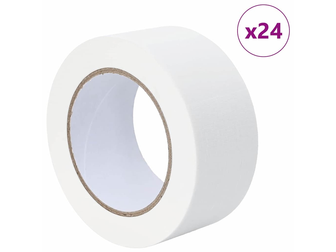 Conjunto 24 Fita Para Pintores Vidaxl Branco Papel (50mm X 50m)