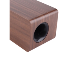 Caixa De Som Bluetooth De Madeira Com Relógio Led, Fm E Funções De Alta Qualidade W8c