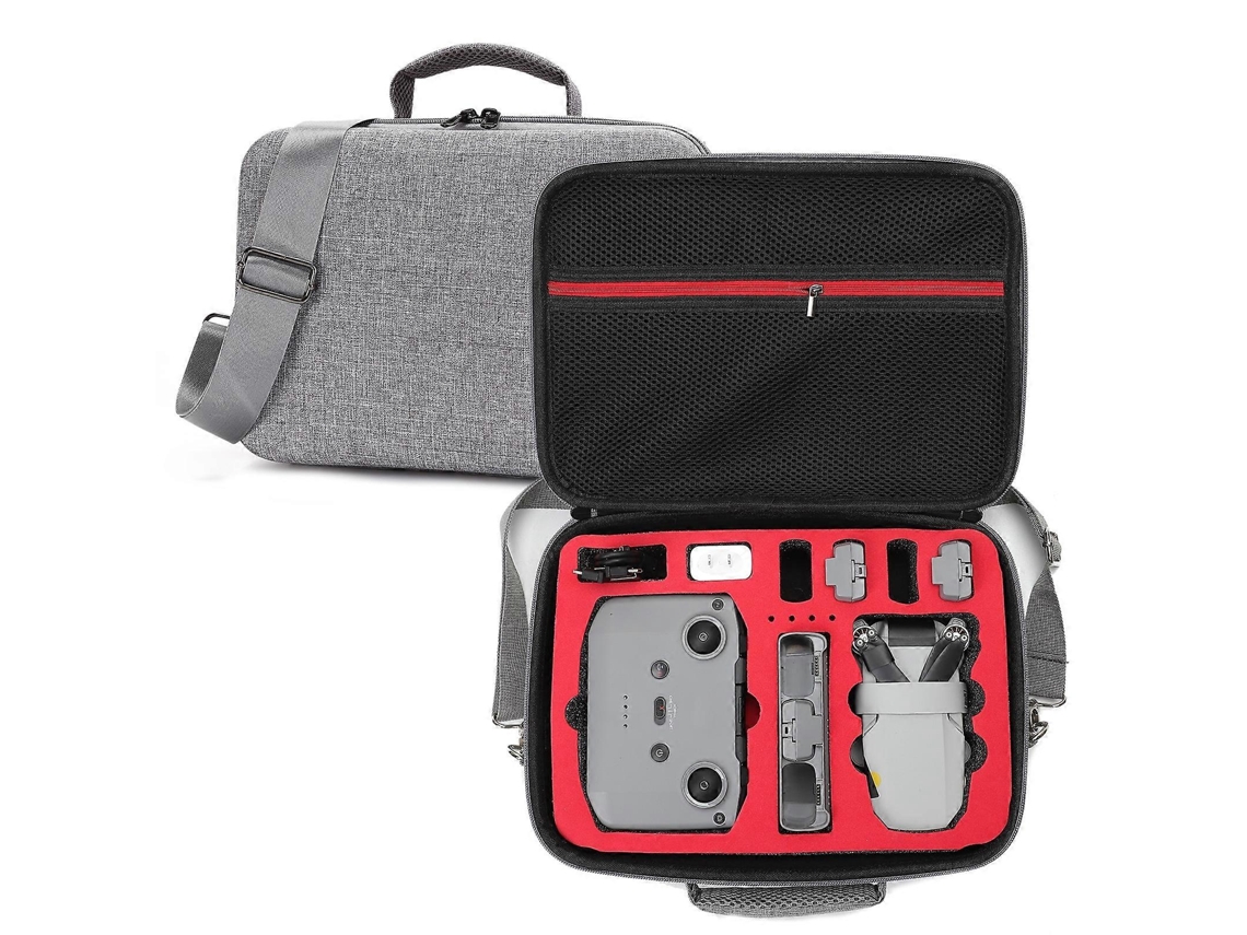 Bolsa De Transporte Rígida E Resistente A Impactos, Cinza, Para Dji Mini 2 Se. Dimensões: 29 X 19,5 X 12,5 Cm.