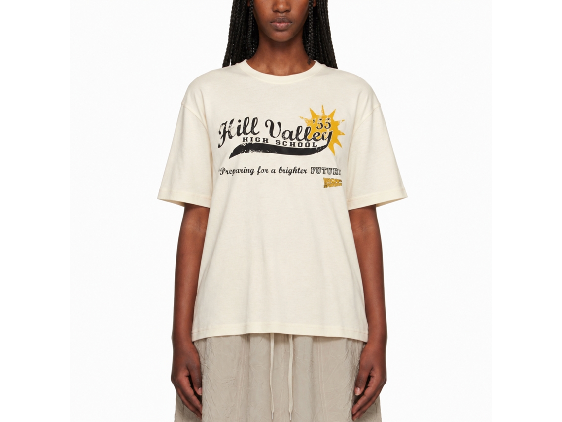 Rockinstone Back To The Future Movie Hill Valley High '55 Solid Natural Adult T-shirt Size:xxxl