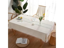 Lurelia Toalha De Mesa Retangular Oval Algodão Linho 55x86 55x86polegadas Lavável Antimanchas Antiderrapante Bordado
