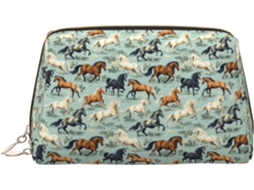 Nécessaire de Maquiagem com Estampa Cavalos Grande S/MARCA