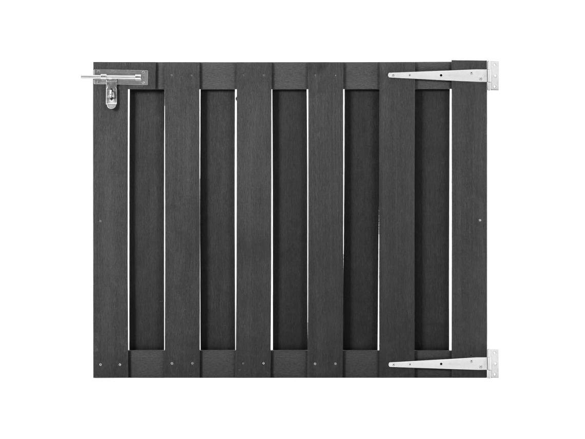 Vidaxl Portão De Jardim 100x80 Cm Wpc Cinzento