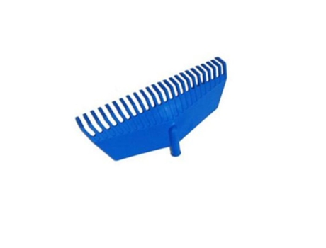 Rastrillo recto 24p  azul plastico