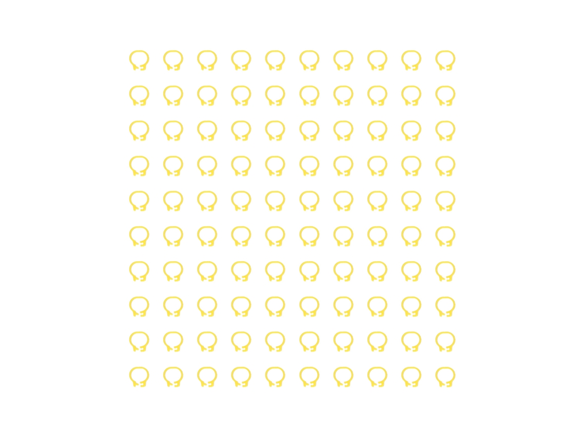 Anéis de Pé para Pombos LAXISCREED 8mm Amarelo 100un