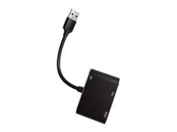 Estação De Ancoragem Bestvite Adaptador De Áudio 3.5 Usb Multi Display Compatível Com Hdmi Vga Usb C 3.0 Para Pc Laptop Tv Preto