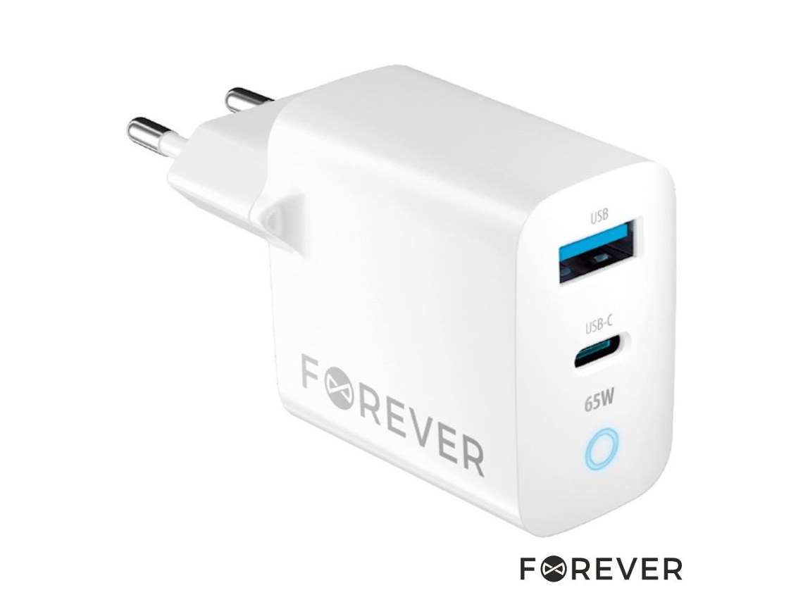 Alimentador Comutado 1xusb c/1xusb a Pd/qc 65w Gan FOREVER