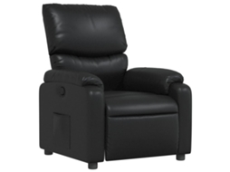 Recliner Chair, Recliner Chairs Vidaxl Preto Couro Artificial