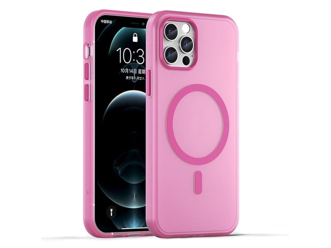 Capa Híbrida Translúcida Para Iphone 12 Pro - Tpu E Pc Com Magsafe | Fosca - Rosa