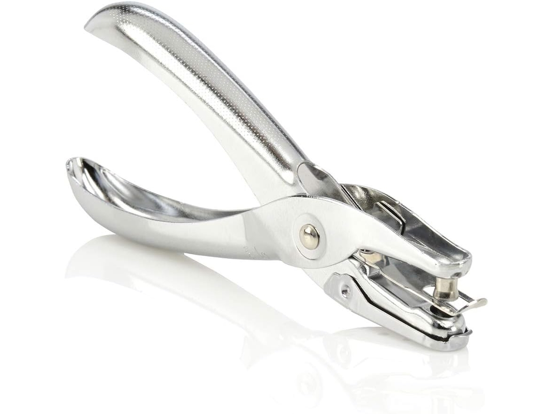 Perfurador Manual Metálico De Um Furo, Punção Circular Portátil Para Papel, Material De Escritório Para Casa E Escola