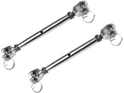 2 Peças De Tensor De Cabo De Aço Inoxidável Com Mandíbula Para Uso Industrial E Marítimo Para Uso Doméstico E