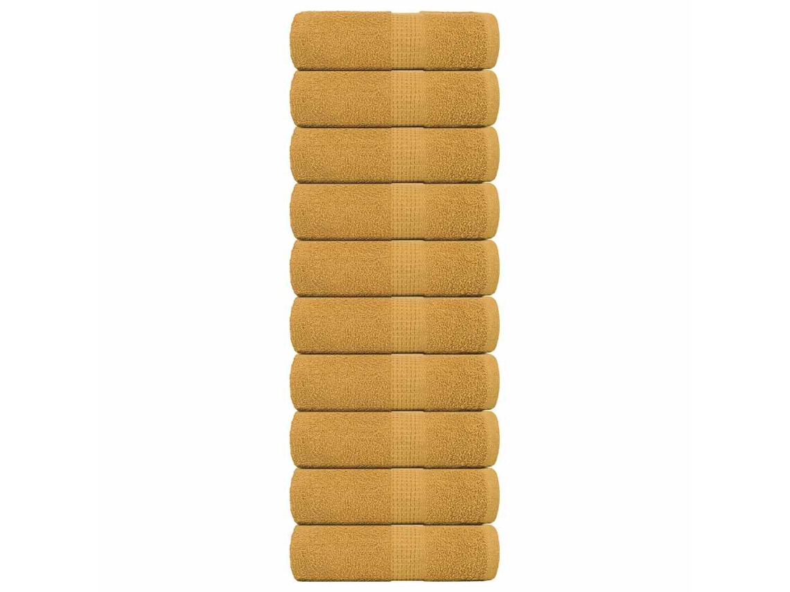 Wash Towel, Wash Towels Vidaxl Ouro Algodão (30 X 30 Cm)
