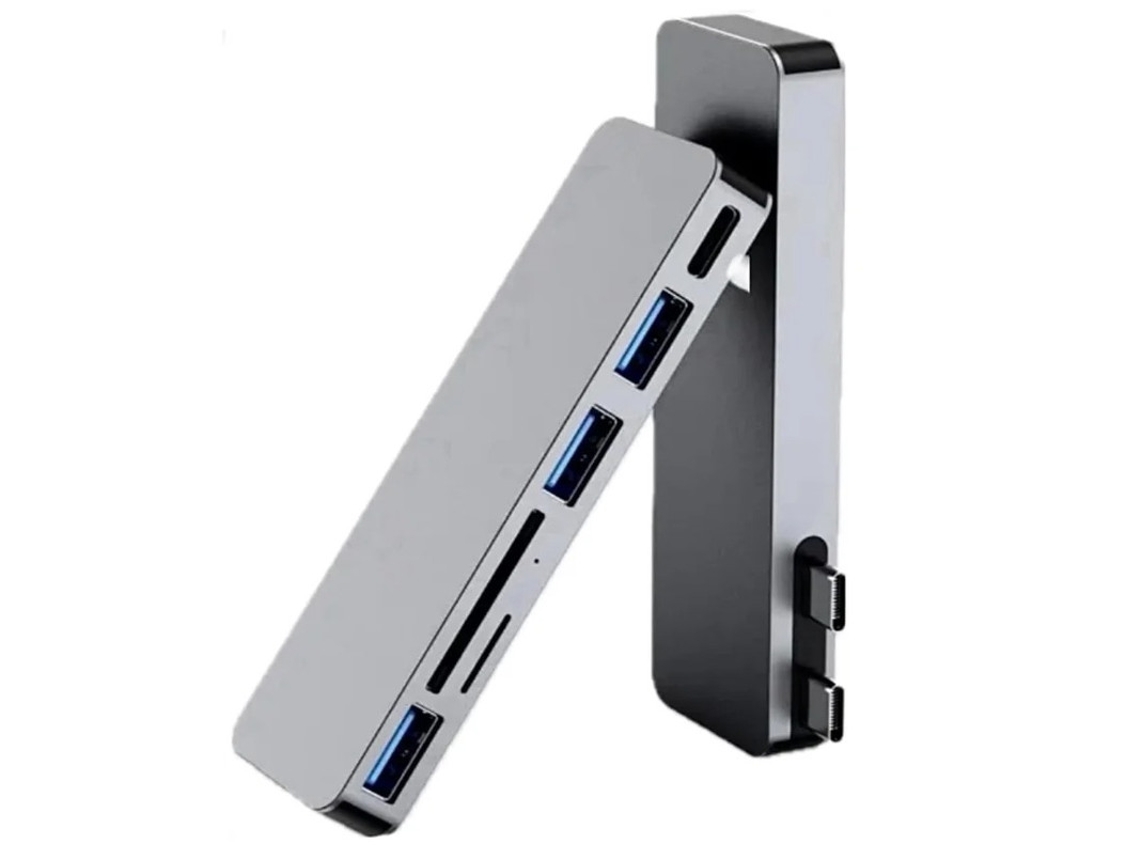 Hub Usb C Para Macbook 2018 2024 7 Em 2 Hdmi Fornecimento De Energia De 100 W 4k Usb C 2 Portas Usb A Bestvite Cinza
