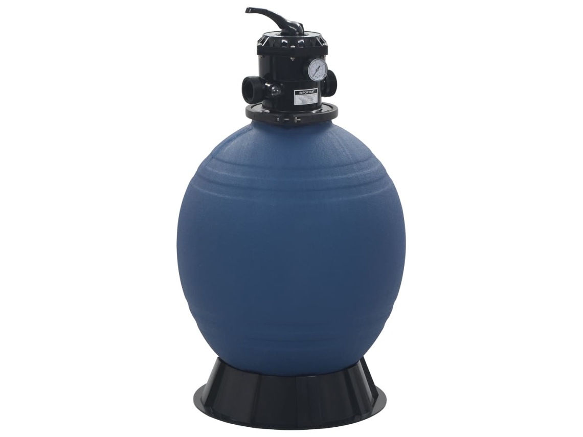 Vidaxl Filtro De Areia P/ Piscina Válvula De 6 Posições Azul 560 Mm