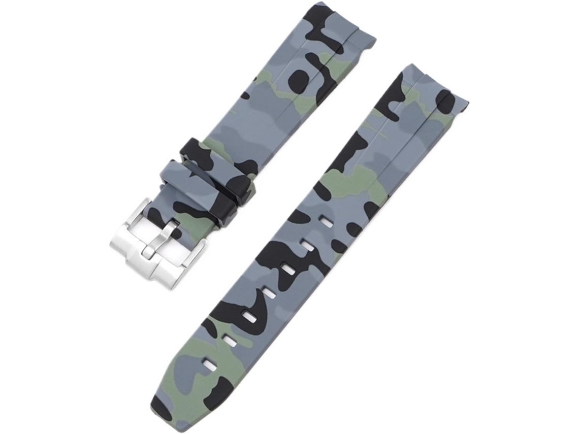 Pulseira ajustável de silicone de 20 mm para relógio confortável e resistente S/MARCA
