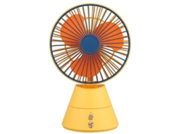 Ventilador De Mesa Oscilante Usb Amarelo, Recarregável, Adequado Para Dormitórios Estudantis, Mesas De Cabeceira, Mesas Pequenas, Etc. PAPRIKA