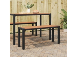 Vidaxl Banco De Jardim Castanho 100 X 28 X 45cm Aço