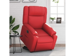A Poltrona Reclinável Elevatória Elétrica Couro Artif. Vermelho Wsd469533 Adorável Casa